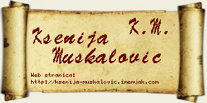 Ksenija Muskalović vizit kartica